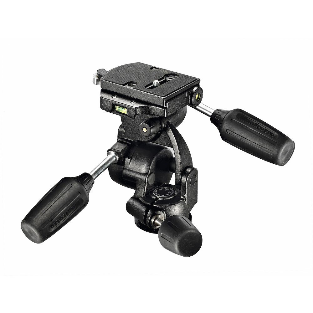 Manfrotto 3-Way Pan/Tilt Tripod Head with RC4 Quick Release Plate (808RC4)