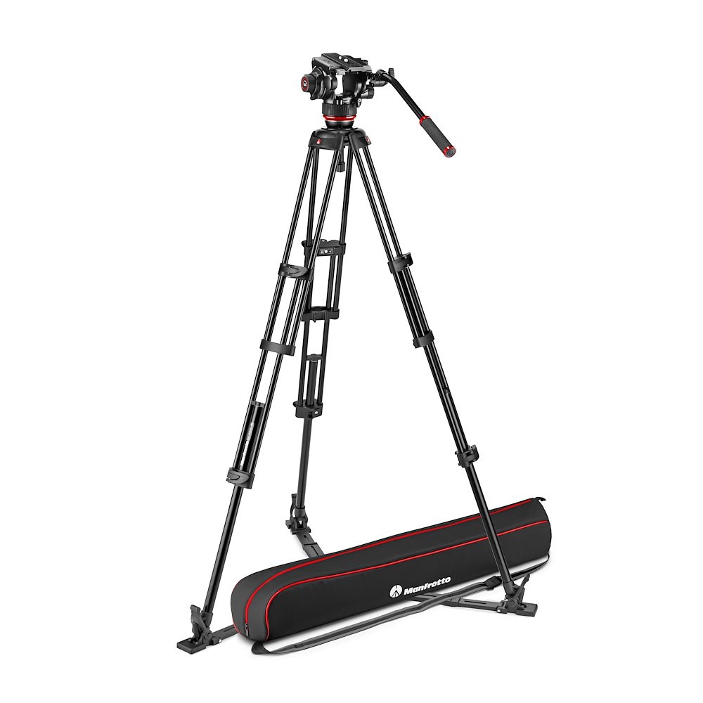 Manfrotto 504X Fluid Video Head with Alu Twin leg tripod GS (MVK504XTWINGA)
