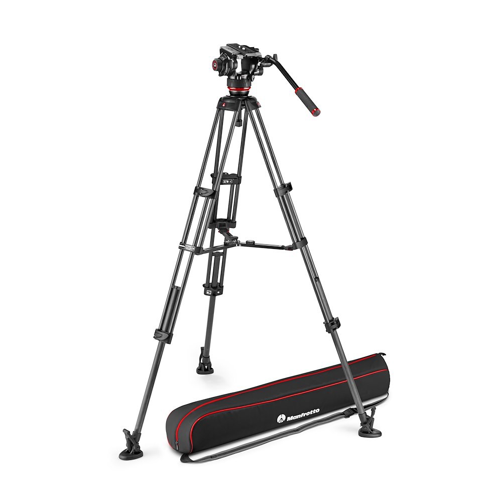 Manfrotto 504X Fluid Video Head with CF Twin leg tripod MS (MVK504XTWINMC)
