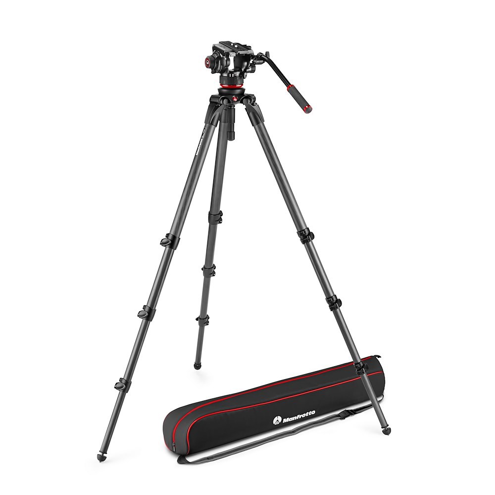 Manfrotto504X Fluid Video Head with 536 CF Single leg tripod (MVK504XCTALL)