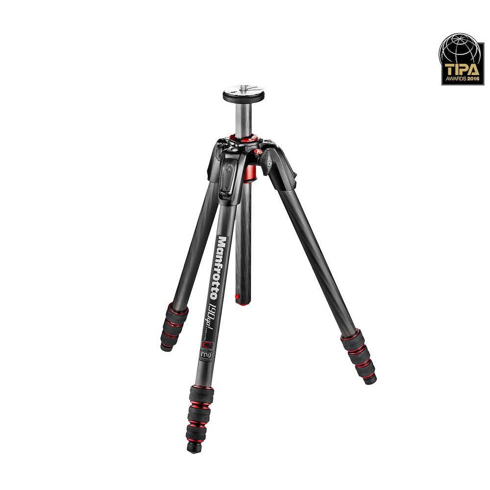 Manfrotto 190 Go! Carbon 4-Section Camera Tripod with Twist Locks (MT190GOC4)