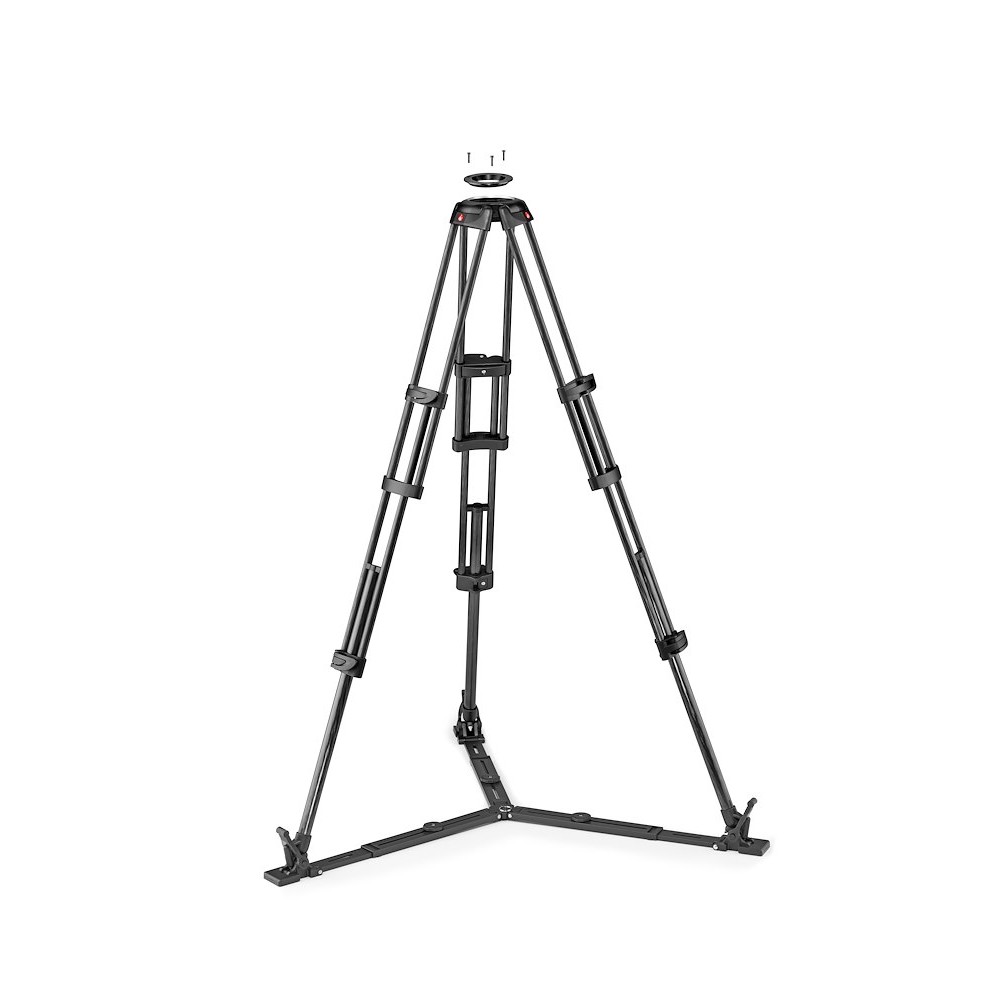 Manfrotto CF Twin leg with ground spreader video tripod 100/75mm bowl MVTTWINGCUS