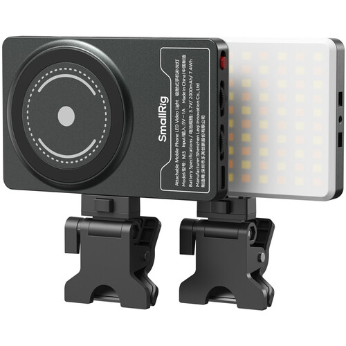 SmallRig M3 Magnetic LED Video Light for Mobile Phone: Clip-On for Laptop, 2700K-6500K,150Min Runtime