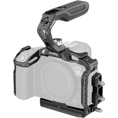 SmallRig "Black Mamba" Cage Kit for Canon EOS R5 II: Arca-Swiss Cage with Cable Clamp & Top Handle