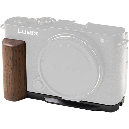 SmallRig L-Shaped Handle for Panasonic Lumix S9: Wooden / Silicone, with Arca-Swiss Plate for Comfort Grip