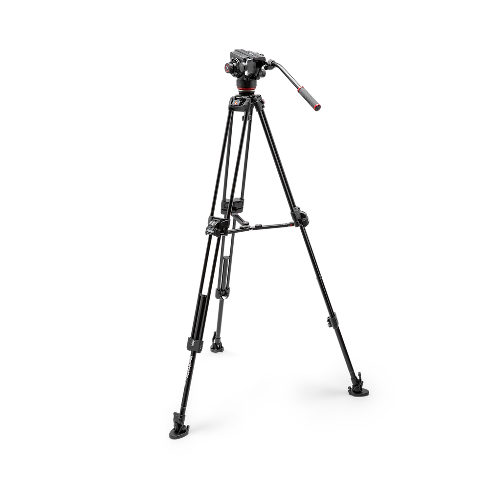 Manfrotto 504X Fluid Video Head with 645 Fast Twin Alu Tripod (MVK504XTWINFA)
