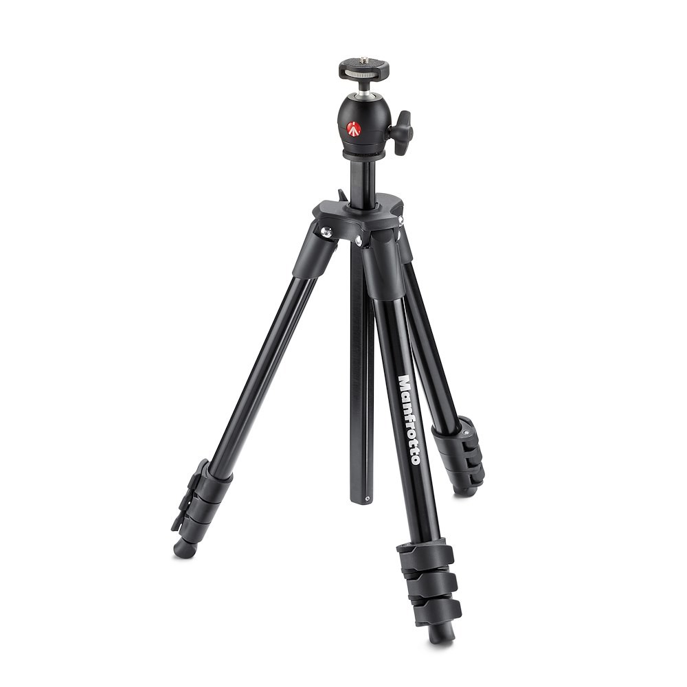 Manfrotto Compact Light Smart Aluminium Tripod with Ball Head (MKCOMPACTLT-BK-RD)