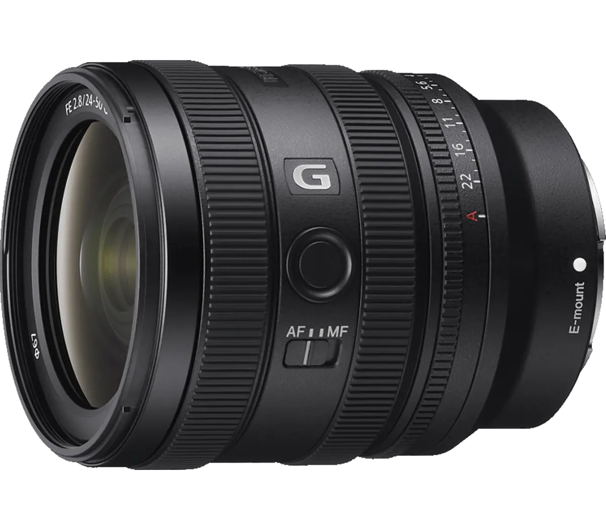 SONY FE 24-50mm F2.8 G Compact, lightweight standard zoom lens with large F2.8 constant aperture