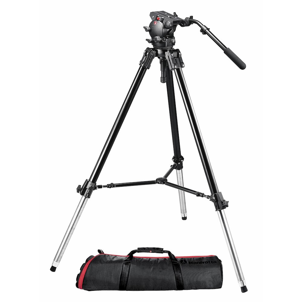 Manfrotto  526 Pro Fluid Video Head and 528XB Tripod with MBAG120P (526,528XBK)
