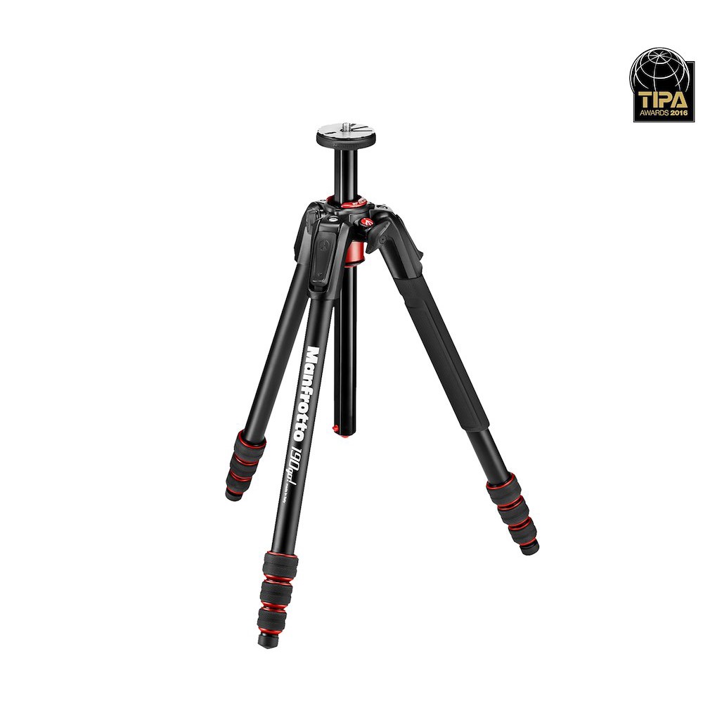 Manfrotto 190 Go! Aluminium 4-Section Camera Tripod with twist locks (MT190GOA4)