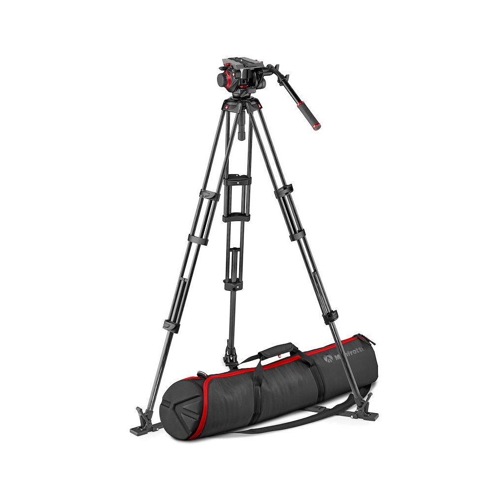 Manfrotto 504 video head w/CF Twin leg tripod GS 100/75mm (MVK504TWINGCUS)