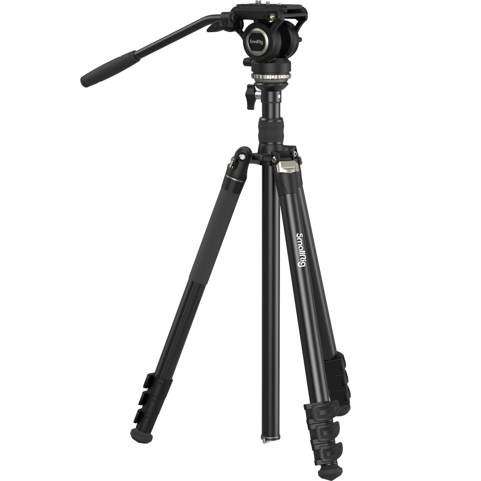 SmallRig CT-210 Travel Video Tripod Kit (192cm Height, 6kg Load) with Integrated Bowl Base Fluid Head