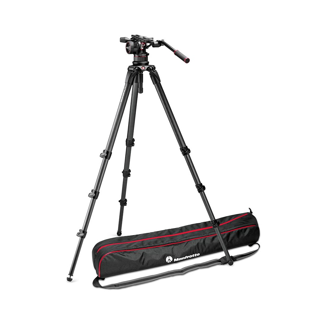Manfrotto Nitrotech N12 video head w/ CF Tall Single Legs Tripod (MVKN12CTALLUS)