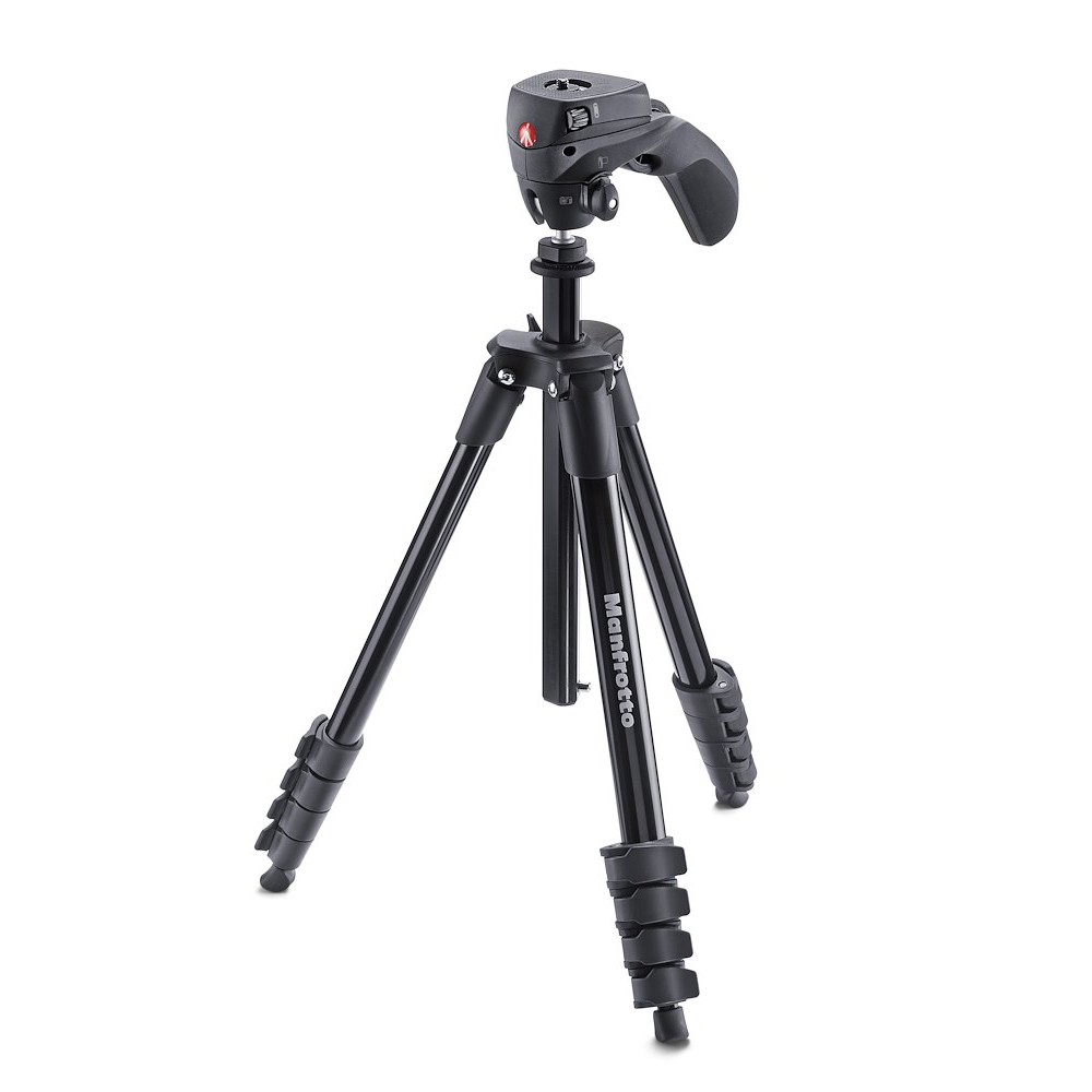 Manfrotto Compact Action Aluminium Tripod with Hybrid Head (MKCOMPACTACN-BK)