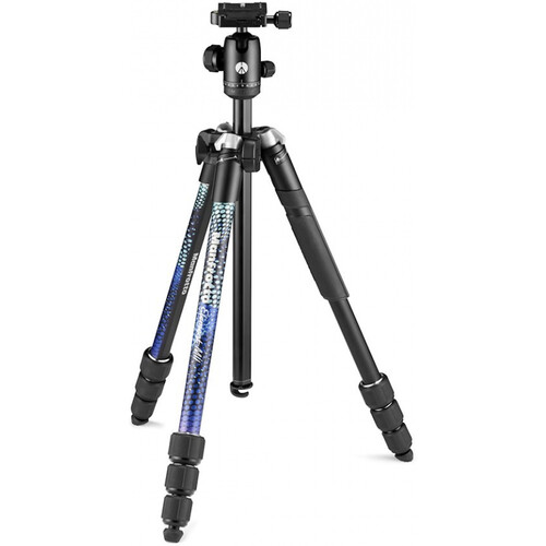 Manfrotto Element Traveller Aluminium Tripod Kit with Ball Head (MKELMII4BL-BH – Blue)