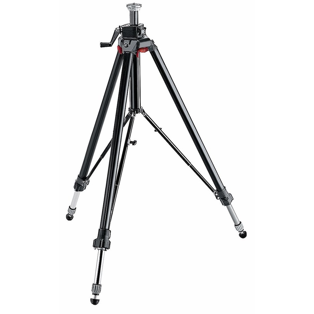 Manfrotto Black Aluminum Triaut Camera Tripod w/ Spiked Feet (058B)