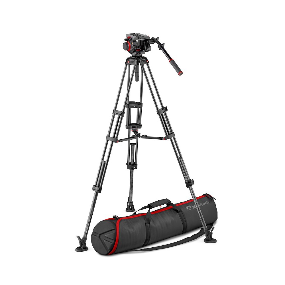 Manfrotto  504 video head w/CF Twin leg tripod MS 100/75mm (MVK504TWINMCUS)